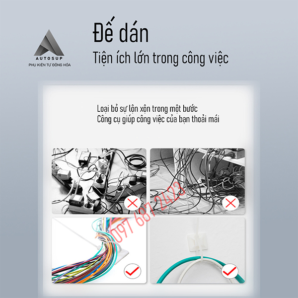 Đế dán dây rút