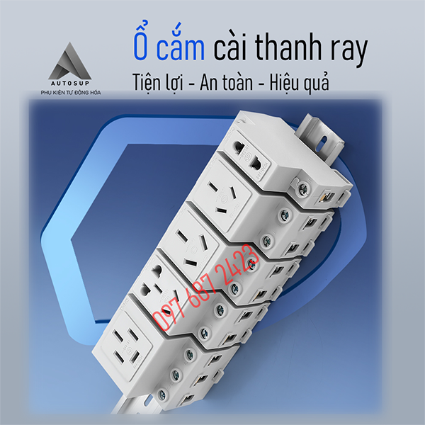 Ổ cắm cài thanh ray AC30