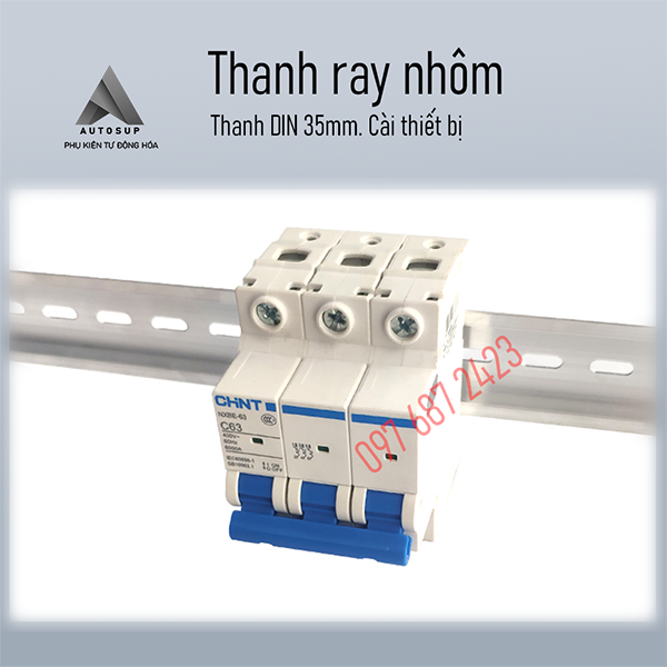 Thay ray nhôm, Thanh cài nhôm, Thanh cài thiết bị, Thanh cài áp.