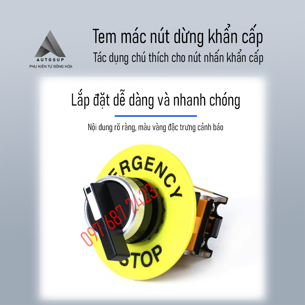 Tem Nhãn Nút Dừng Khẩn Cấp Phi 22