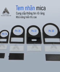 Tem Nhãn Mica Nút Nhấn, Quai Đeo Nút Nhấn, Phi 16, 22, 25, 30 Túi 100